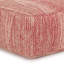 Pouf carré en tissu tissé à chevrons
