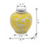 Grand vase incurvé jaune et blanc