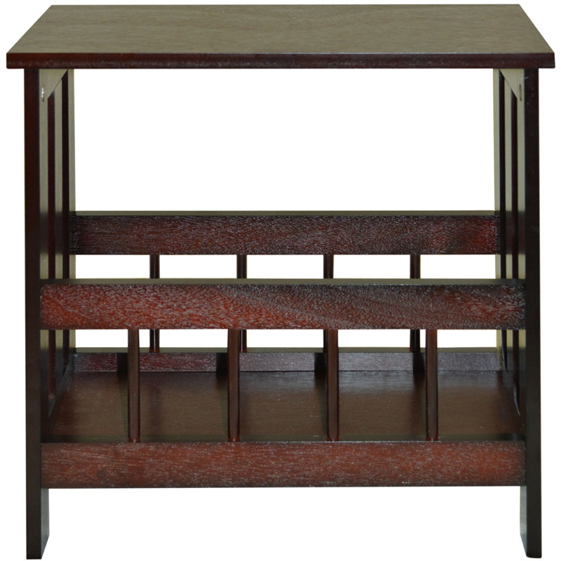 Wood Free Standing Magazine Rack