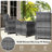 5 Piece Patio Rattan Furniture With 2 Ottomans & Tempered Glass Coffee Table-14964126