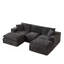 Canapé moderne en nuage de chenille avec rembourrage en éponge haute densité moelleux et conception modulaire pour un confort et un style ultimes.-227016060