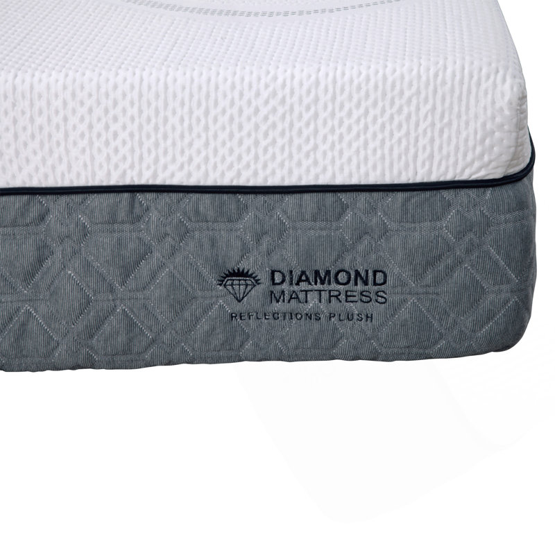 Mousse viscoélastique graphène Diamond Capri, fraîche, conforme, sensible au toucher 12 po, certifiée Greenguard Gold, prête pour l'étiquette blanche
