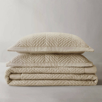 Full/Queen 3 Piece Cotton Quilt Set Linen