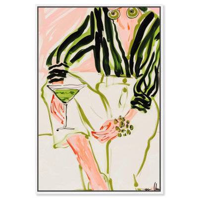 Glam Martini Canvas Boho Colourful Wall Art by Art Remedy
