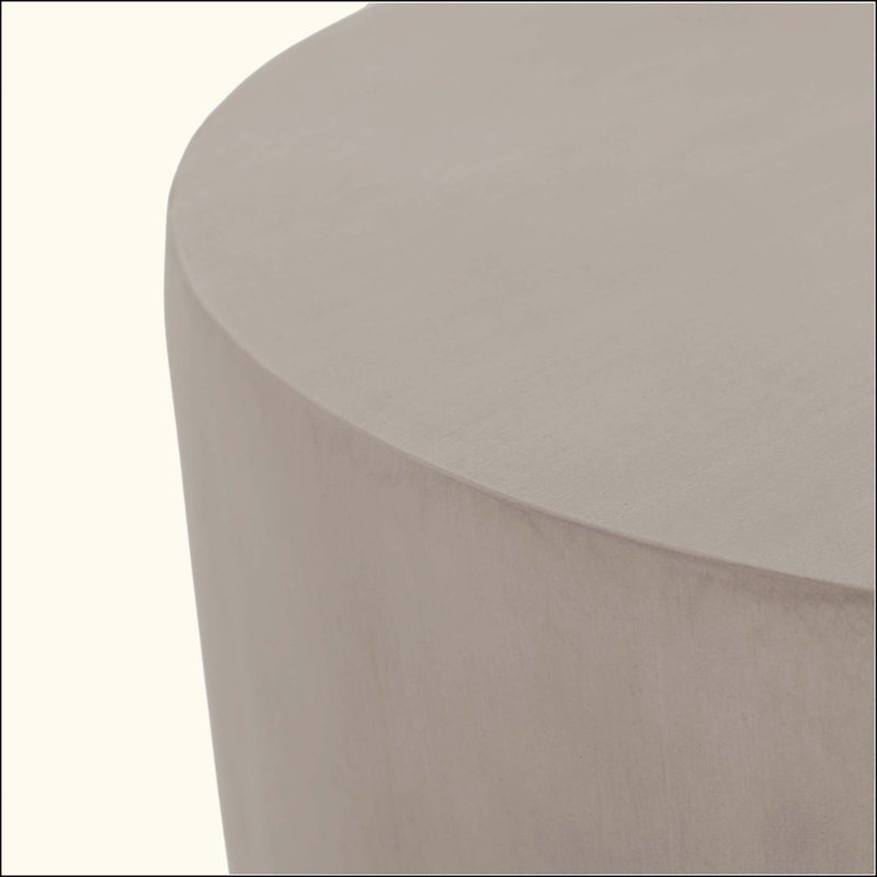 Outdoor MGO Round With U-Shape Side Table