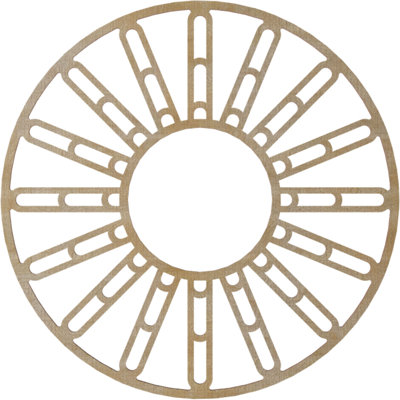 Médaillon de plafond en bois ajouré Hickory