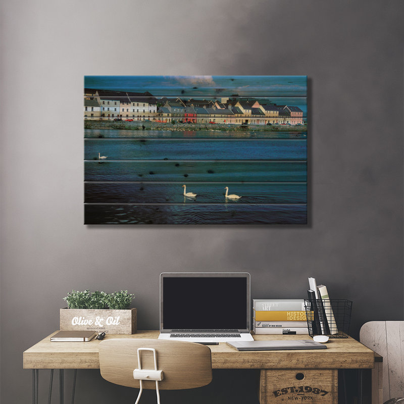 Irlande, Co Galway, baie de Galway, H 26 po x l 40 po x P 1,5 po