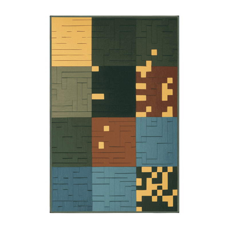 Earth Grid Harmony Rug, Rectangle 3' x 5'