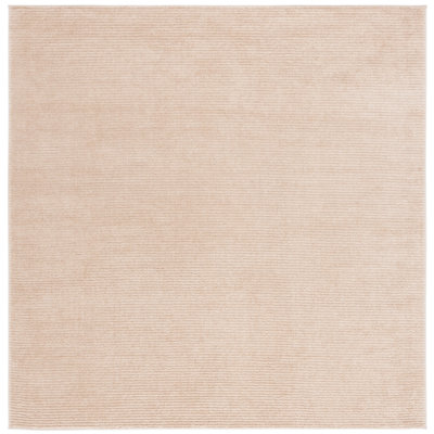 Tapis beige en polyester tissé à la machine Antenor