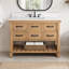 Meuble-lavabo double autoportant 60 po avec plateau en pierre reconstituée Barron