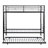 Twin Over Metal Bunk Bed With Trundle, Black - Modern Bedroom Addition For Comfort, Space Saving Design, Steel Frame, Quiet And Stable Performance, Safe Stairs, Simple Assembly Process, No Box Spring-1219448988