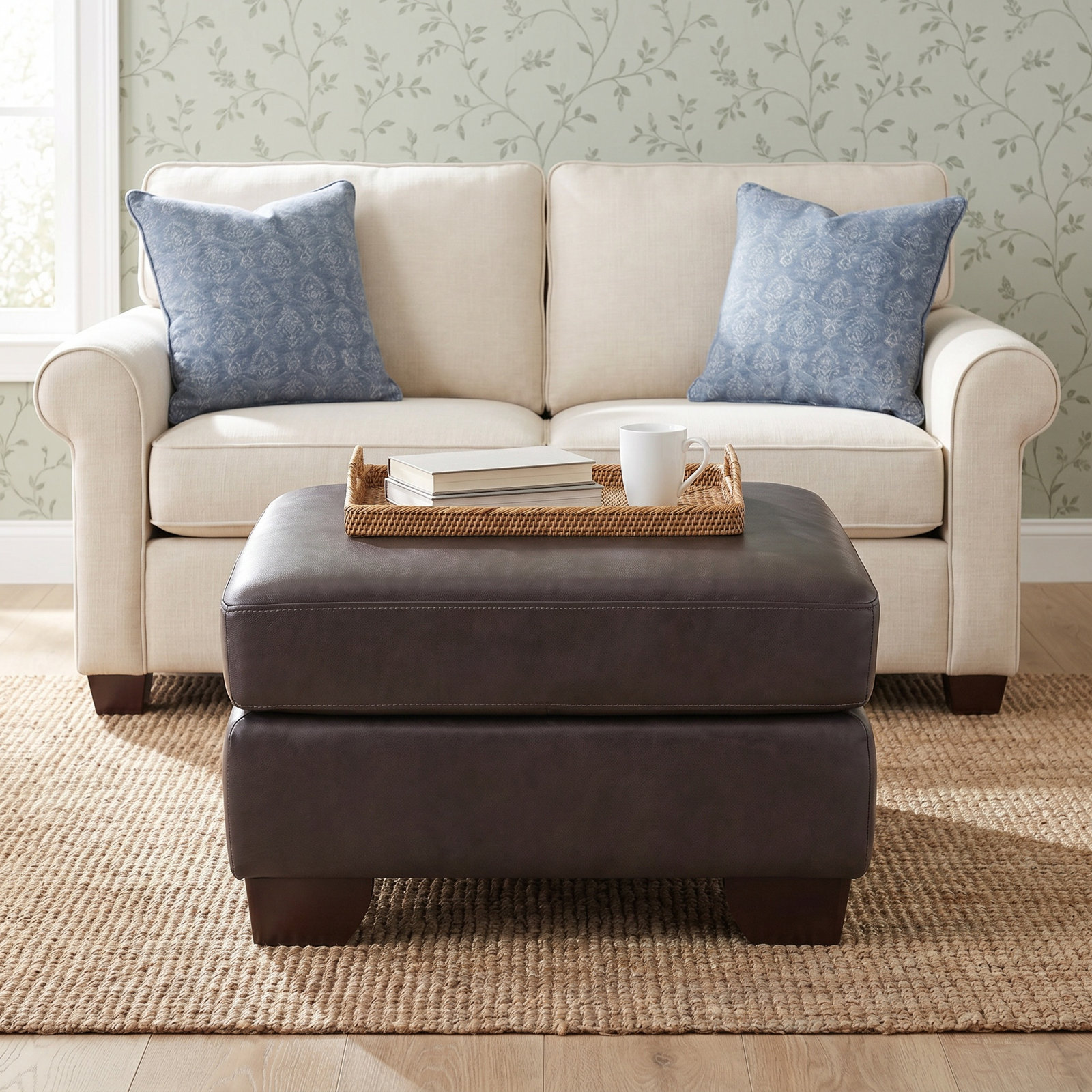 Tryston 29" Genuine Leather Ottoman