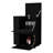 Black Wood Bar Cart With Four Wheels And Ample Storage 2 Stylish Design For Home Entertainment-845538871