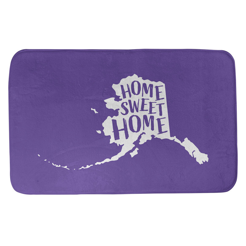 Memory Foam Non-Slip Bath Rug, 21" W x 34" L, Blue, Alaska