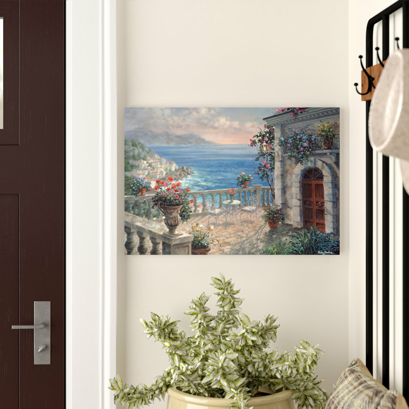 Mediterranean Elegance 1 Piece Painting on Canvas, 101.6 cm H x 66.04 cm W x 1.91 cm D, Wrapped Canvas