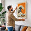 The Great Wave Japandi - Wrapped Canvas-1657556996-1657557010