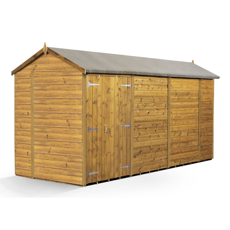 Modular Apex Garden Shed 14X6 No Windows Double Door, 14ft. W x 6ft. D