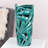 Ceramic Leaf Green Decorative Vase with Cut Out Deigns