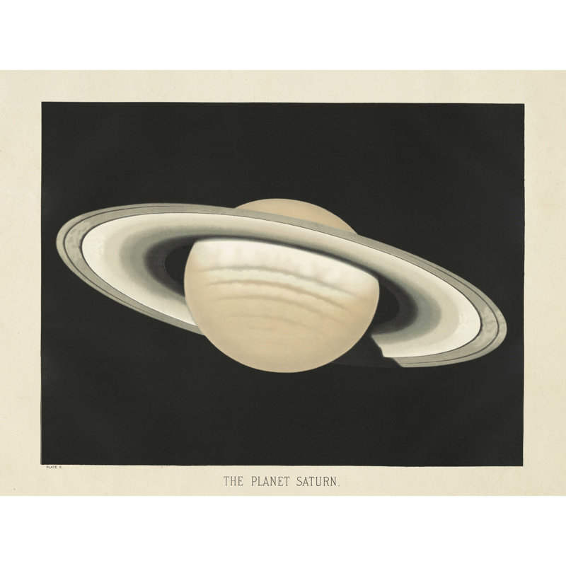 Zavi, la planète Saturne sur toile, H 12 po x l 16 po