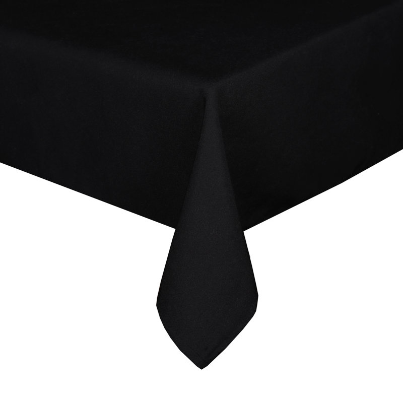 Ensemble de nappes en polyester de couleur unie Arkwright Home, L 42 po x P 42 po, Noir