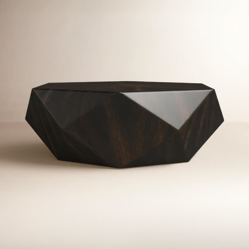 Kane Single Coffee Table, Worn Black, 14" H x 40" L x 40" W