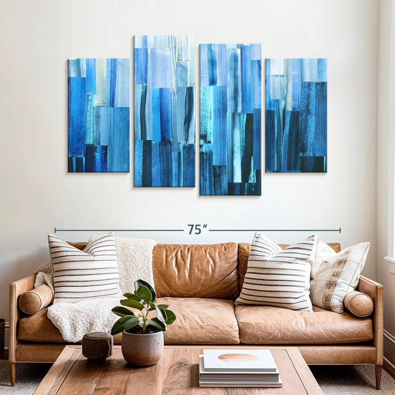 Avery Icy Blue Layers, 42" H x 68" W