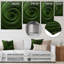 Abstrait vert apaisant en spirale - art mural géométrique en métal-583081584