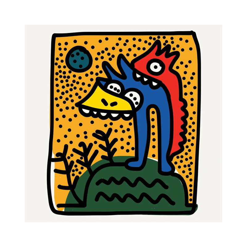 Funky Bitting Love by Emmanuel Signorino - Wrapped Canvas Print, 30.48 cm H x 30.48 cm W