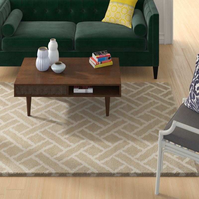 Teresita Hand Tufted Wool Geometric Rug, Rectangle 8' x 10'