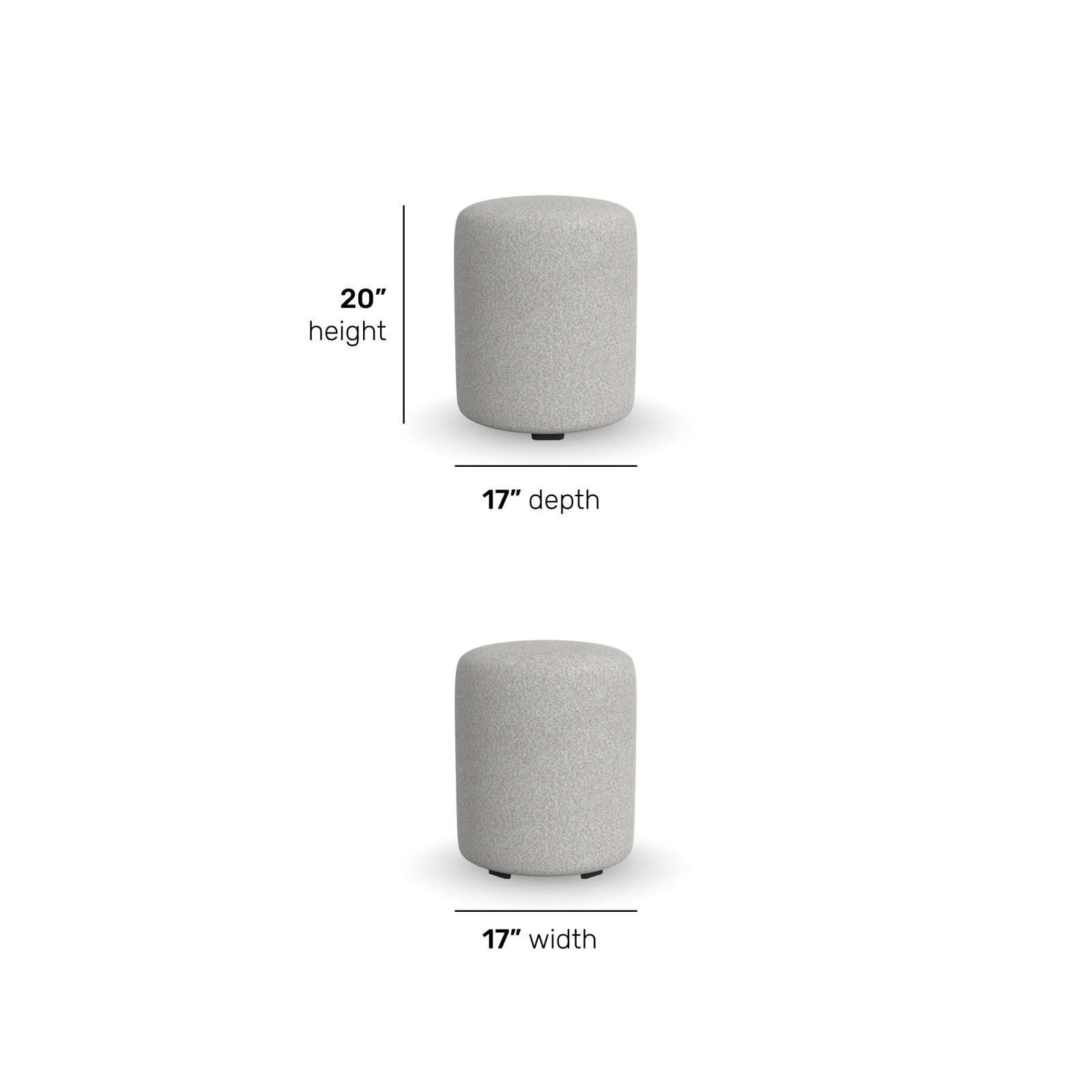 Birchbrook Upholstered Ottoman, Cream Performance