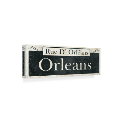 Impression sur toile tendue « Français Quarter Sign II » par Wild Apple portfolio