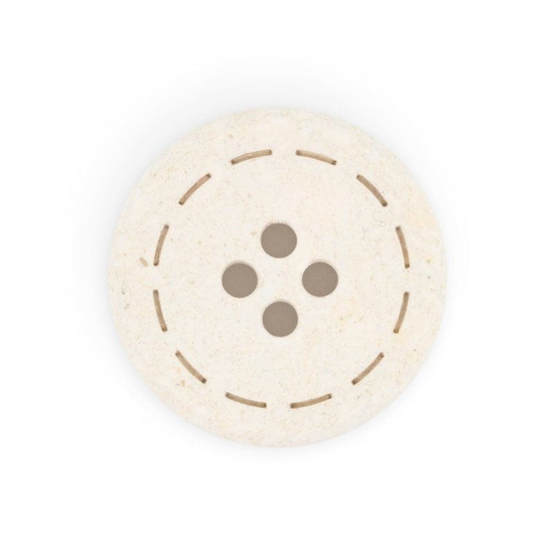 Bouton rond en coton recyclé Dritz, 20 mm, naturel, 9 boutons