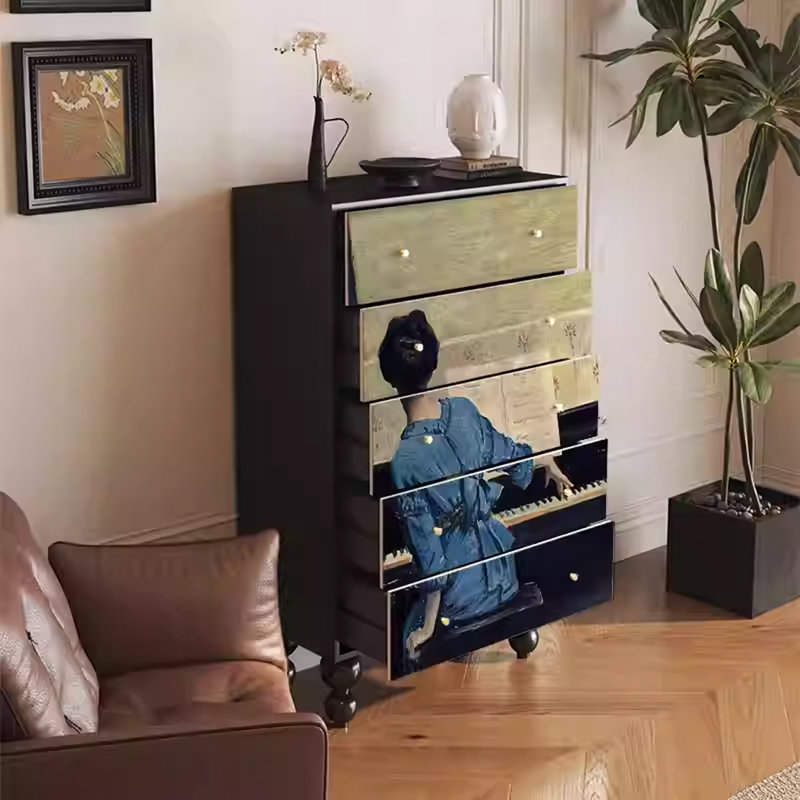 Armoire de rangement spacieuse avec cinq tiroirs