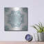 «Mandala Morning V Blue and Gray» par Anne Tavoletti, art mural en métal-1378603399