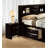 Black Color Simple Contemporary 1pc Nightstand Solid wood Bedside Table Knob Pulls 2-Drawers Bedside Table