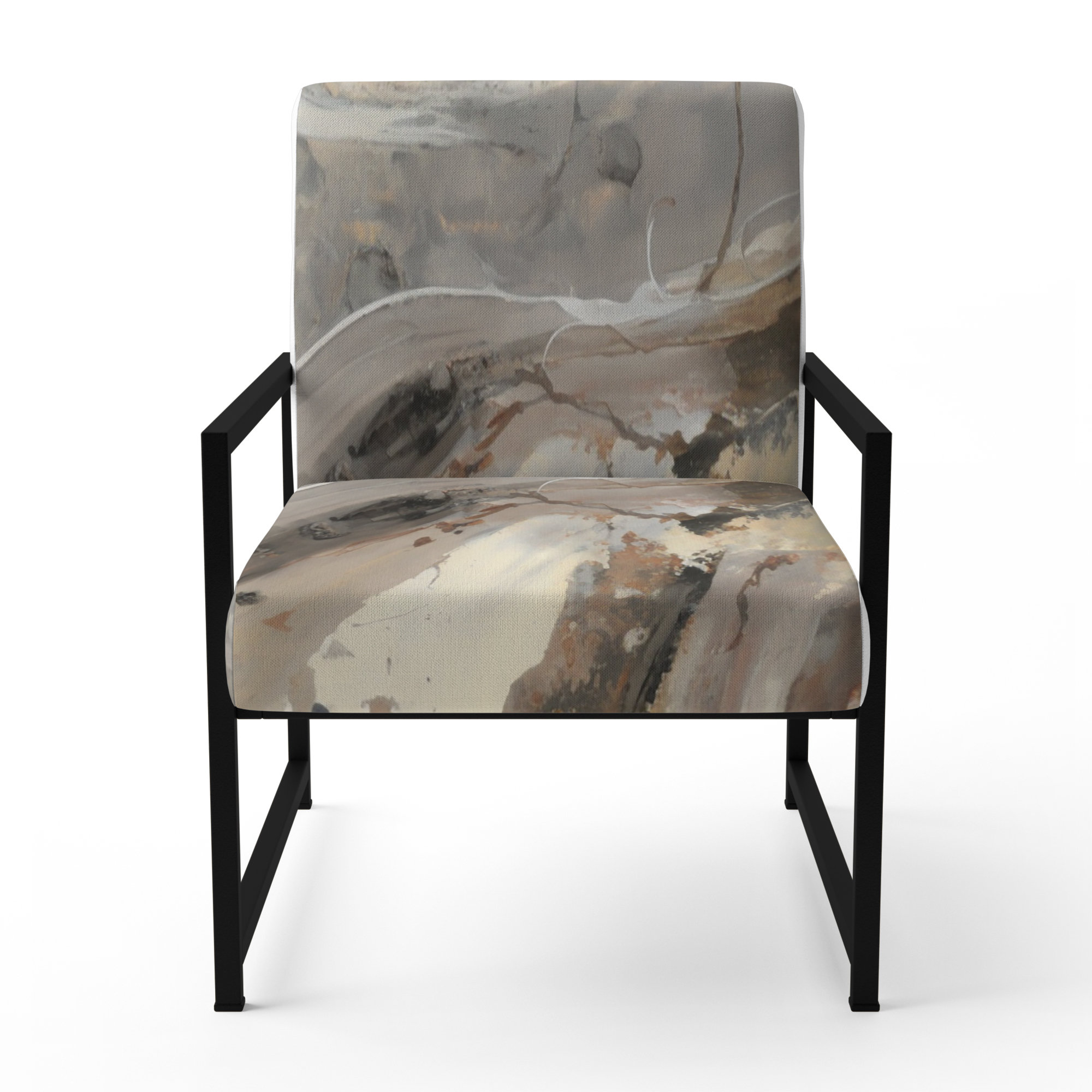 Design Art Mystery Awakening - Upholstered Abstract Accent Arm Chair ...