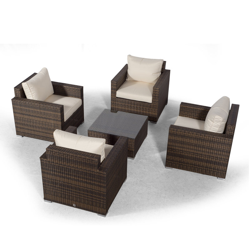Villatoro 4 Seater Rattan Conversation Set
