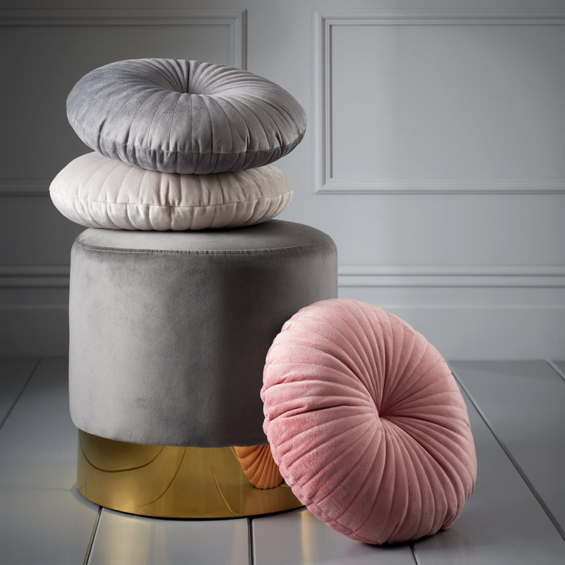 Round Soft 40x40cm Cushion, Grey
