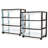 Homz Tall Solid Plastic 3 Drawer Storage Cart with Wheels