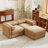 2-Seater Sofa With Ottoman (Camel)