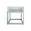 Lit mezzanine simple au-dessus en bois gris avec revêtement en caoutchouc gris
