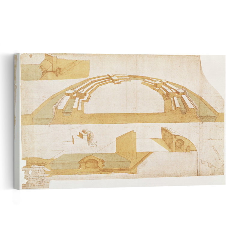 Étude pour une forteresse sur un plan polygonal avec double douve, folio 116R du Codex Atlanticus, 1504-1508. Architecture contemporaine abstraite…
