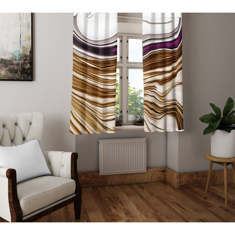 Paire de rideaux semi-transparents Destinique, L 40 po x L 52 po