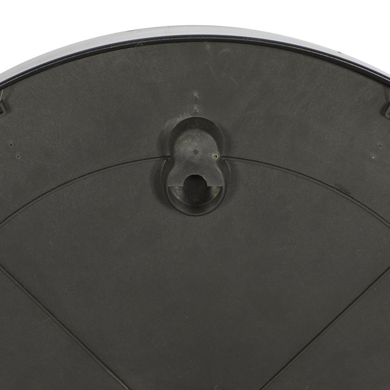 Horloge murale en verre 19,63 "Amburgey, Noir