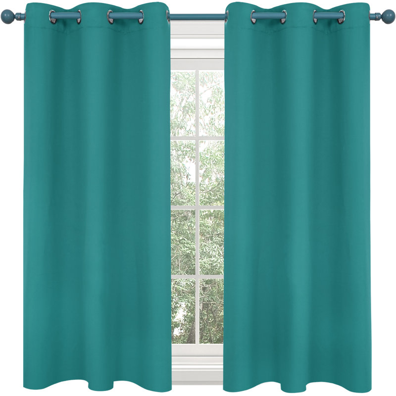 Frome Room Darkening Curtain Pair, 38" W x 63" L, Dark Gray