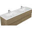 Meuble-lavabo mural 72 po avec lavabo, meuble-lavabo mural moderne 72 po avec deux tiroirs en résine-114864596