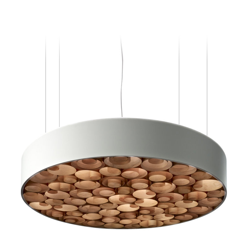 Spiro LED Chandelier, 5.9" H x 29.5" W x 29.5" D, White, Sea Blue