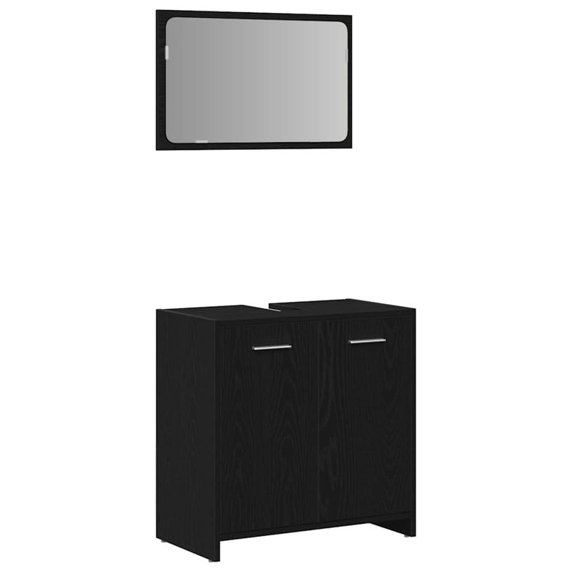 Bathroom Cabinet, Black Oak