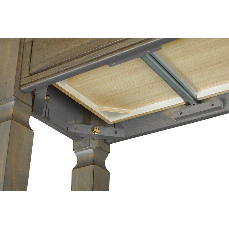 Leta 48'' Solid Wood Console Table, Brownish Gray