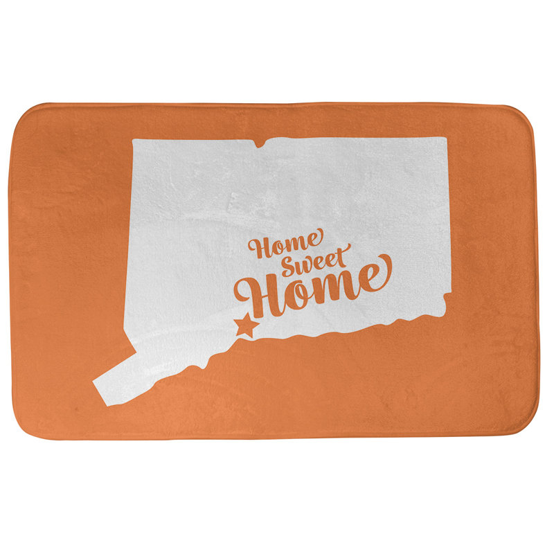 Tapis pour salle de bain new refuge home, l 21 po x L 34 po, Orange